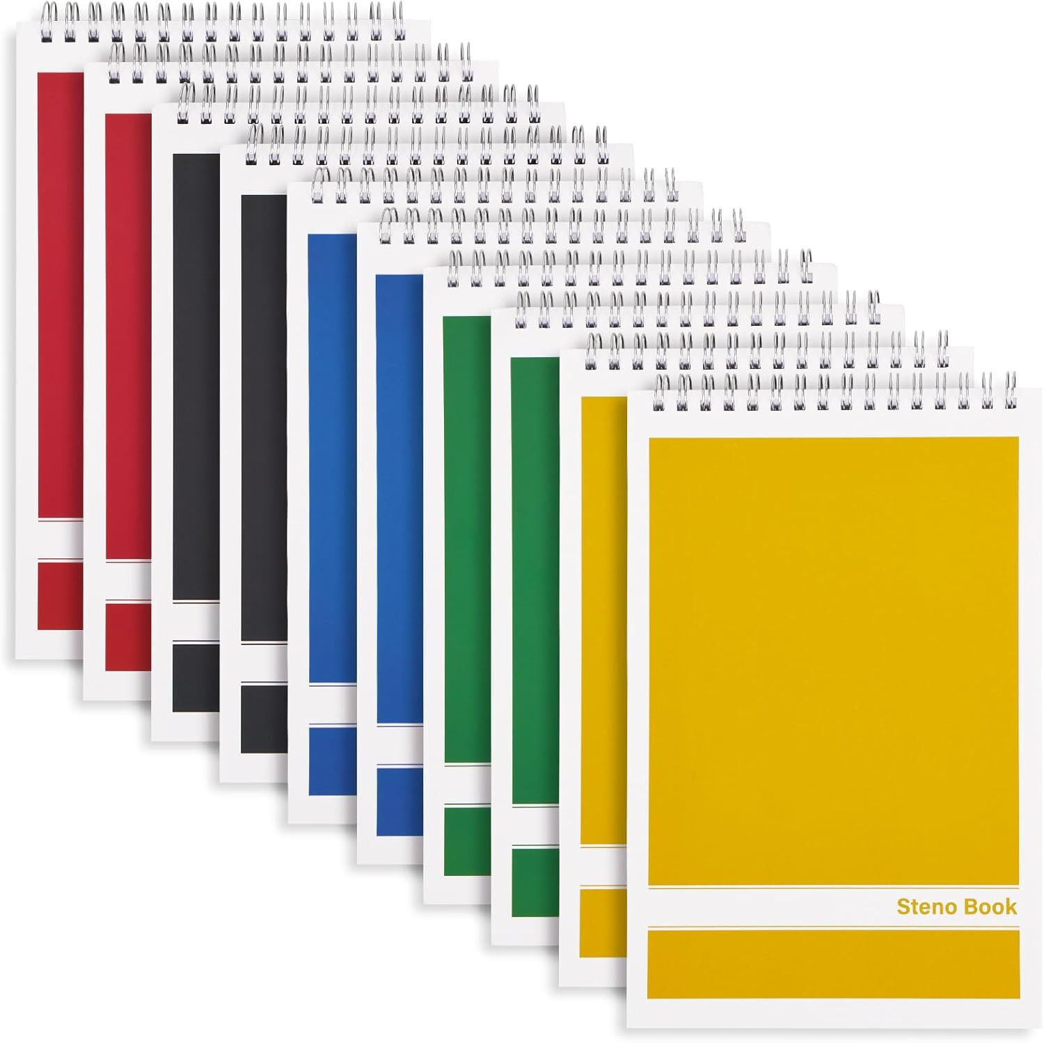 Cute Spiral Notebook Set 6x9 Gregg Ruled Lined Memo Pads 10 Pack-image