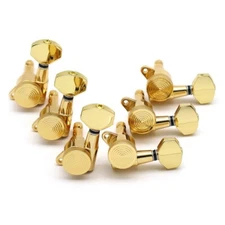 6-In-Line JIN-HO JN-07 SP Gold for Left Hand Guitar Locking Tuning Key Pegs