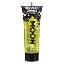 Moon Glow - Neon UV Chunky Glitter Gel Yellow Costume Make Up