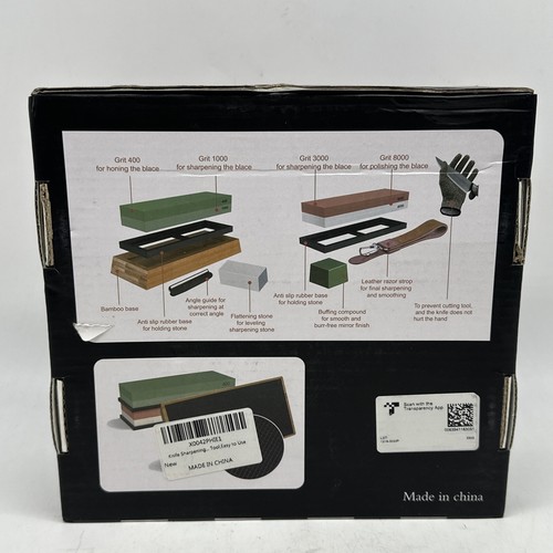 Whetstone Knife Sharpening Stone Kit - Professional Knife Sharpener Stone Set... - Picture 4 of 5
