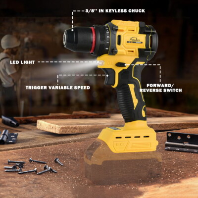 Pour DEWALT DCB205 20V Perceuse-visseuse à percussion sans fil sans