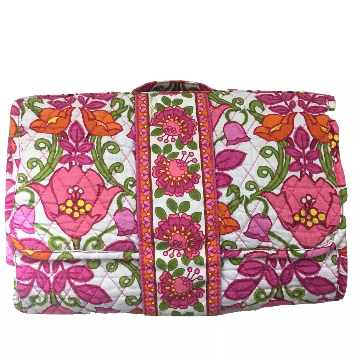 Vera Bradley Baby Diaper Changing Pad Clutch With Handle Pink Purple Floral  EUC