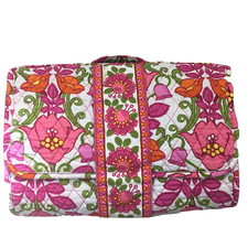 Vera Bradley Diaper Changing Pad Baby Clutch With Handle Pink Purple Floral EUC