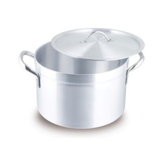 45CM Heavy Duty 17.7'' Catering Casserole Aluminium Cooking Pot Ground Base 50L