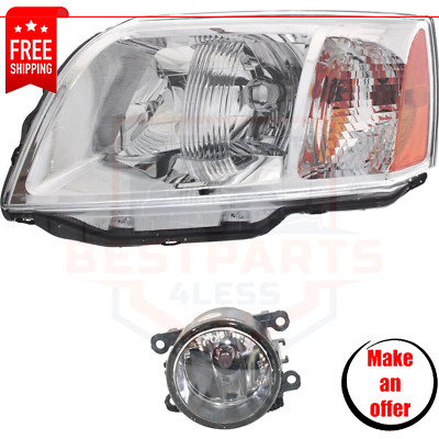 Fog Light Headlight Kit 2 pc left for 06-08 & 10-11 Mitsubishi Endeavor LS