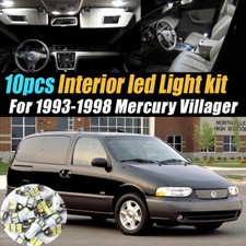 10pc Super White Car Interior Led Light Bulb Kit For 1993-1998 Mercury Villager
