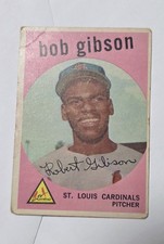 Topps 1959 Topps High # Bob Gibson Rookie #514 St. Louis Cardinals MLB Card. rookie card picture