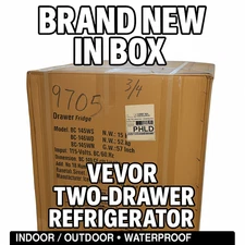 VEVOR BC-145WS Two-Drawer Refrigerator Indoor/Outdoor Waterproof NEW
