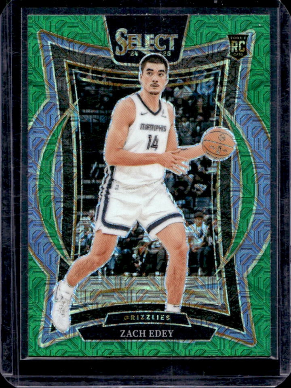 2024-25 Select Zach Edey Concourse RC Green Mojo Prizm #98 Grizzlies