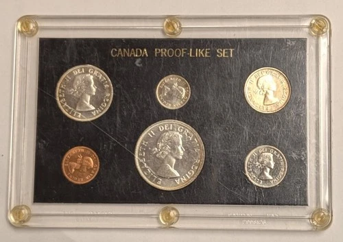 1964 Canada RCM Silver Mint Set ~ Uncirculated PL Set ~ 6 Coin Capital Holder