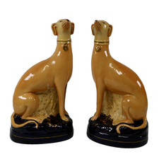 Early 20th Century Whippet Greyhound Dog Borghese Bookends By Niepolds-a Pair Early 20th Century Whippet Greyhound Dog Borghese Bookends By Niepolds-a Pair