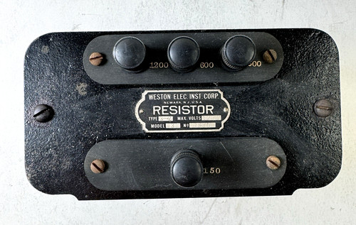 Vintage WESTON Electric Resistor Model 431 Type 3-2 300-600-1200 Volts RARE USA