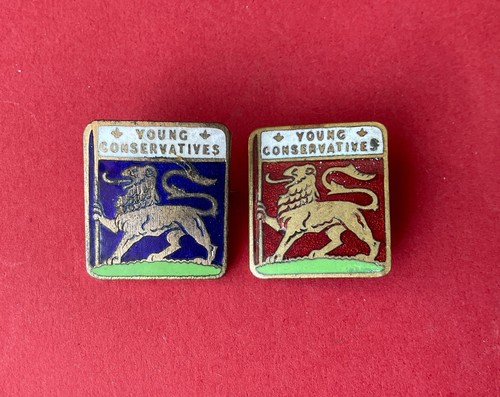vintage Enamel Pin Badges X2 Young Conservative Political Party United Kingdom - Picture 3 of 4