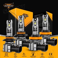 4x Auxbeam 9005 H11 Led Headlights High Low Beam 6500k For Ford F-150 2015-2024 4x Auxbeam 9005 H11 Led Headlights High Low Beam 6500k For Ford F-150 2015-2024