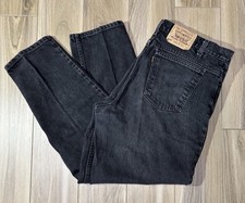 VTG 90s Levi  s 505 Orange Tab Black Denim Jeans Made In USA Sz 38x30