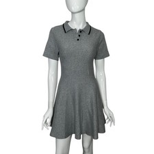 Vici Gray Dress Women's Small Short Sleeve Mini Polo Academia Prep