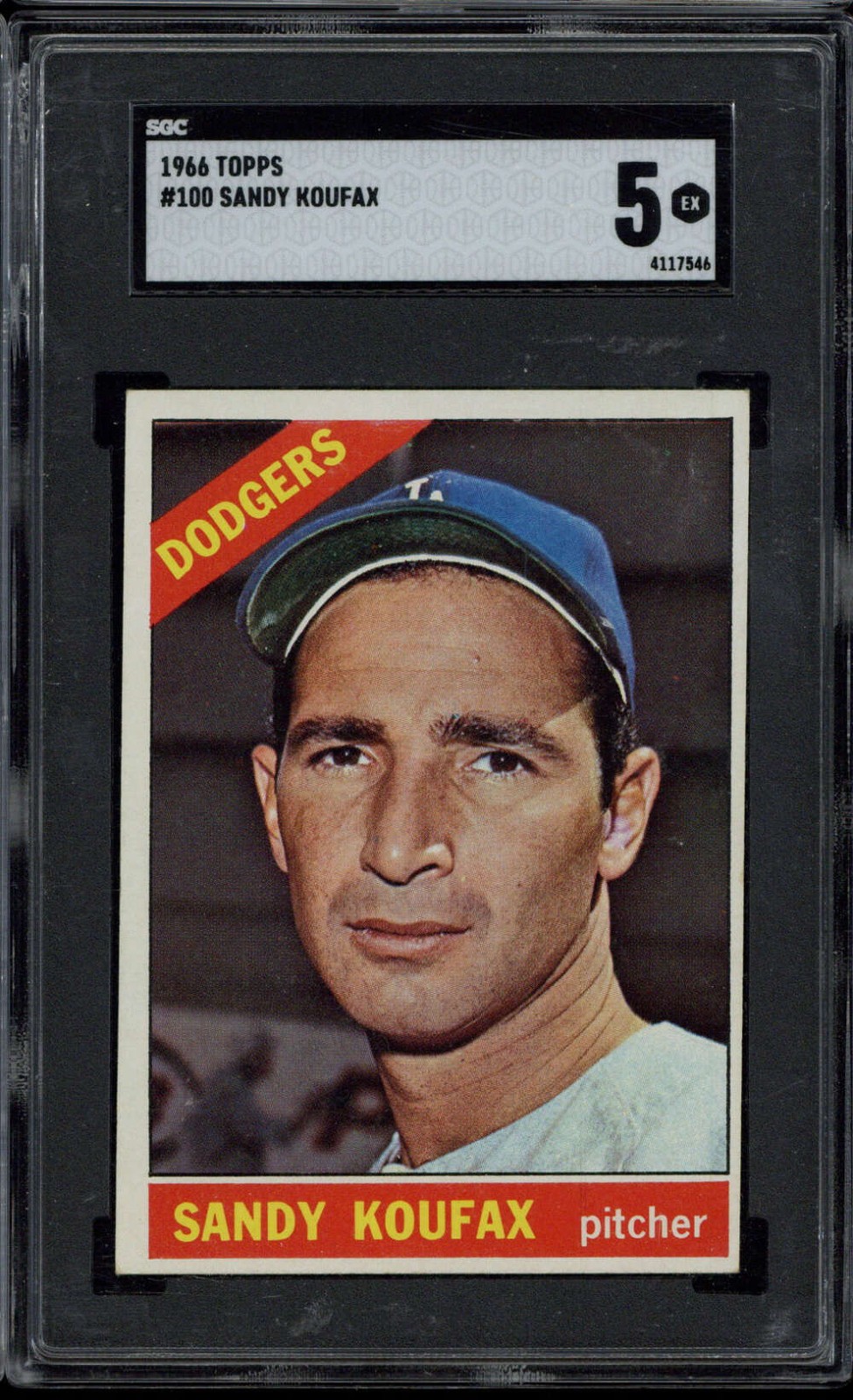 1966 Topps #100 Sandy Koufax Dodgers SGC 5 EX