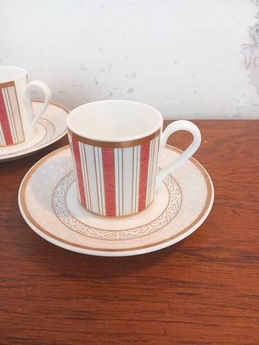 Villeroy & Boch Kimono Demitasse Cup & Saucers X4. Expresso, Red - Picture 10 of 15