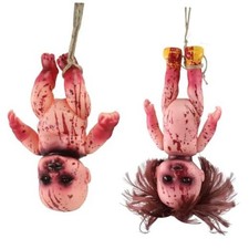 nezababycos 2PCS Halloween Creepy Doll Scary Zombie Haunted Doll 2pcs