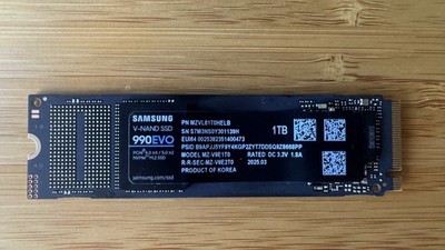 Samsung MZ-V9E1T0 990 EVO 1TB M.2 2280 NVMe Internal SSD PCIe 99% Health