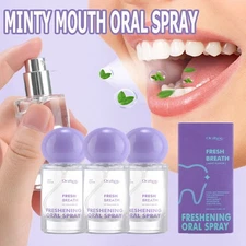 3Pcs Minty Fresh Breath Freshener Mouth Oral Spray For Bad Breath Long Lasting