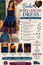 Boho knee Length dress