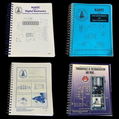 NJATC Electrical Training Manual Lot of 4 Spiral Bound Textbooks Apprentice Tech