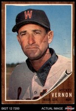 1962 Topps #152 Mickey Vernon NRM Senators MANAGER COMMON VARIATION 4 - VG/EX