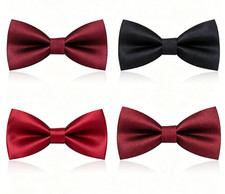 1PCS Bow Ties for Men Wedding Bowtie Black Neck Tie Adjustable Bowknot Classic