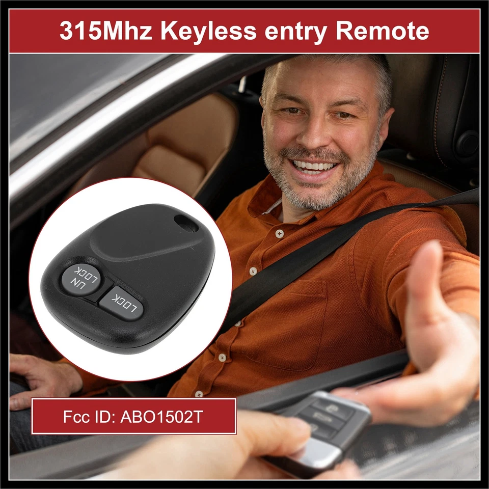 Llavero remoto de entrada sin llave ABO1502T 315 MHz para Chevrolet C1500 C2500 97-1999 Foto 2 de 4