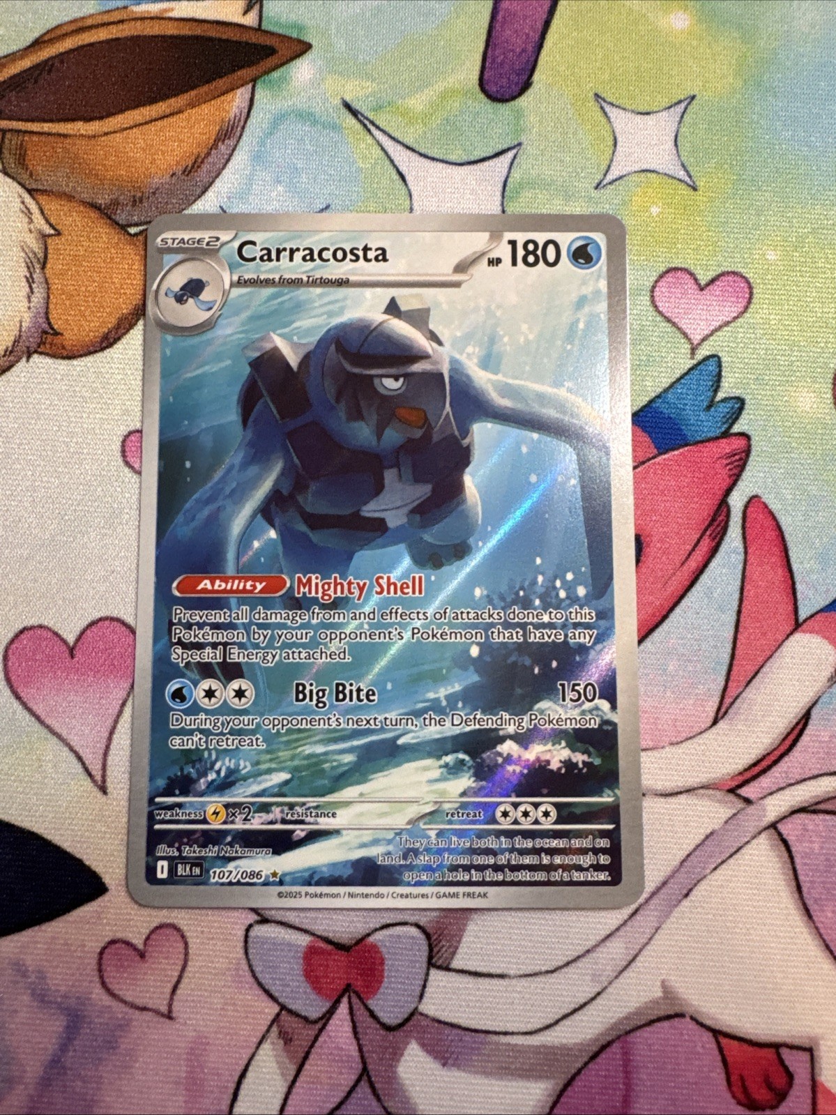 Pokémon TCG Carracosta 107/086 Illustration Rare Sv: Black Bolt NM/M