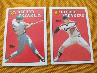   1988 Topps  Record Breakers    Mark McGwire & Nolan Ryan  