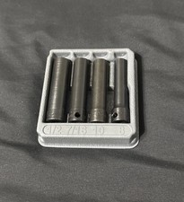 Snap On 204FIHC 4pc. 3/8” Drive SAE Metric Hose Clamp Socket Set 7/16,1/2,8,10mm