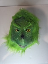 The Grinch Full Head Latex Mask Hat Halloween Monster Adult Costume Christmas