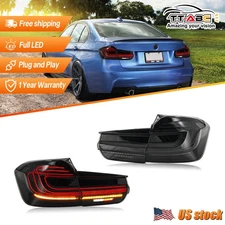 Smoke LED Taillights W/Sequential For 2013-2018 BMW 3-Series F30 Rear Lamps L+R