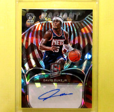 DAVID DUKE Jr. 2021-22  Spectra Radiant Astral Prizms Auto  /49  #rsi-ddj   Nets