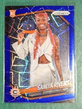 2025 Panini Prizm WNBA Saniya Rivers Blue Velocity #150 Variation Rookie