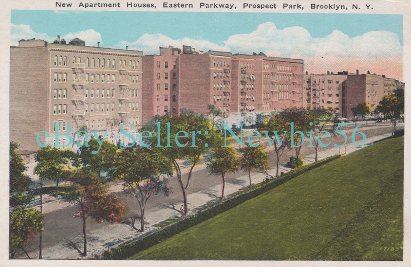 Brooklyn NYC NY - NEW APARTMENTS ON EASTERN PARKWAY PROSPECT PARK - Postcard