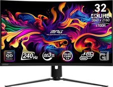 MSI MPG 321CURX QD-OLED 32-inch 3840 x 2160 UHD Computer Monitor, 240Hz,