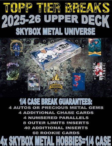 CALGARY FLAMES 2025/26 UPPER DECK SKYBOX METAL 4X BOX 1/4 CASE BREAK 6250