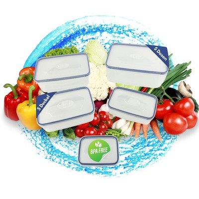 10 Teile Frischhaltedosen Set 5 Dosen mit 5 Deckel Klick System Frischhaltedose