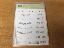Stampin Up ANY OCCASION acrylic stamps set of 20, 143348