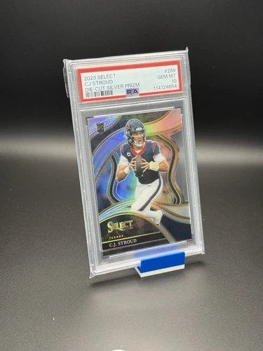 2023 CJ STROUD PANINI SELECT DIE-CUT SILVER PRIZM #289  PSA 10