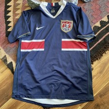 Nike Team USA Soccer Jersey Mens M Blue World Cup 2006 2007 Away Football VTG