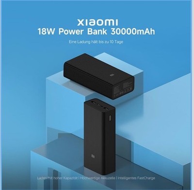 Xiaomi PB3018ZM Powerbank 30000 mAh USB PD LiPo  Schwarz