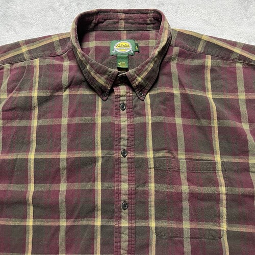 Chemise Cabela's Chamois Longue - Flanelle Verte - Homme XL - Très Bon état