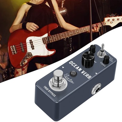 Gitarren-Effekt-Pedal mit einstellbarem Hallbereich und True-Bypass-Funktion