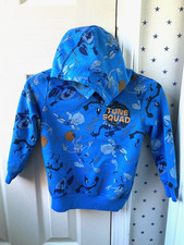 Space Jam Sweatshirt Hoodie Size 5 Boys Blue Tune Squad Bugs Bunny Taz Porky Pig