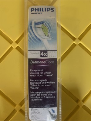 Sonicare Diamond Clean Replacement Brush Head Standard HX6064 USA Made 4 Pack