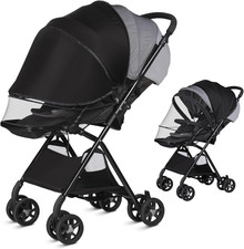 Universal Baby Stroller Cover with Sun Protection and Mosquito Net Feature